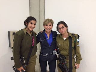 Sheree with two service members