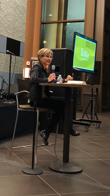 Sheree teaching during a ministry gathering