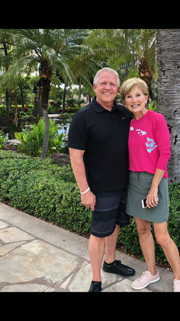 Jim and Sheree standing together outside