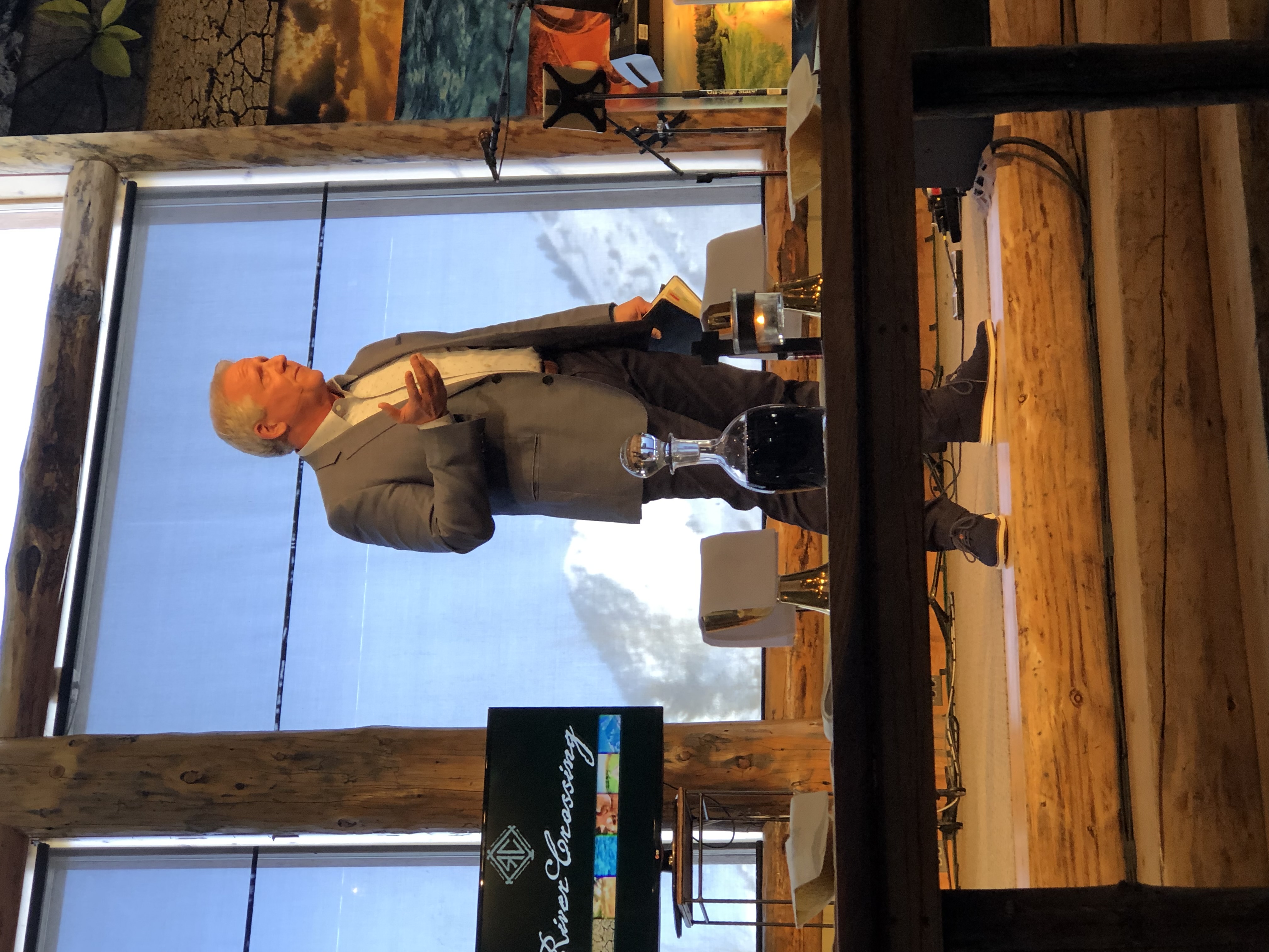 Jim speaking at a ministry event