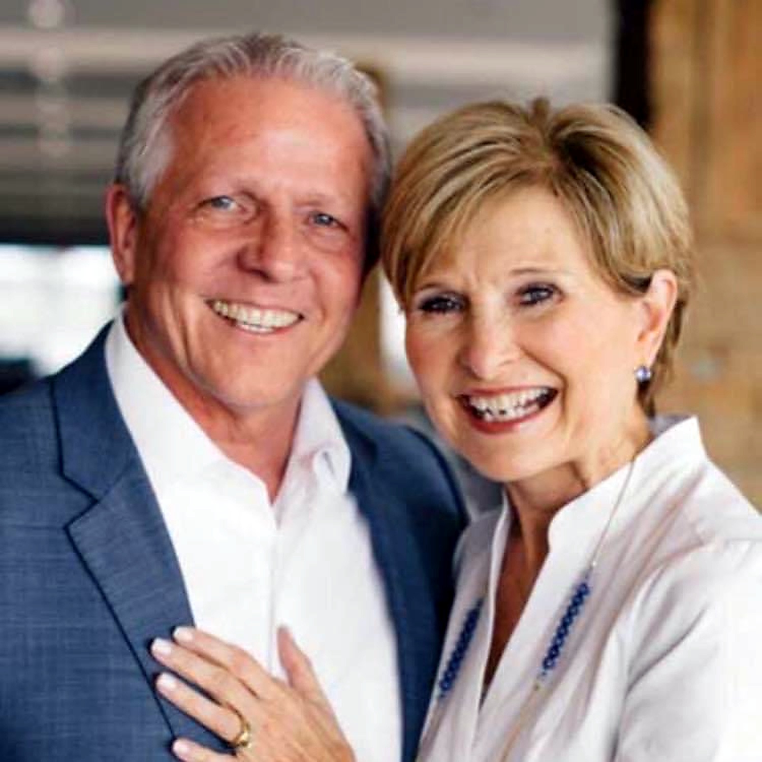 Jim and Sheree smiling for a portrait