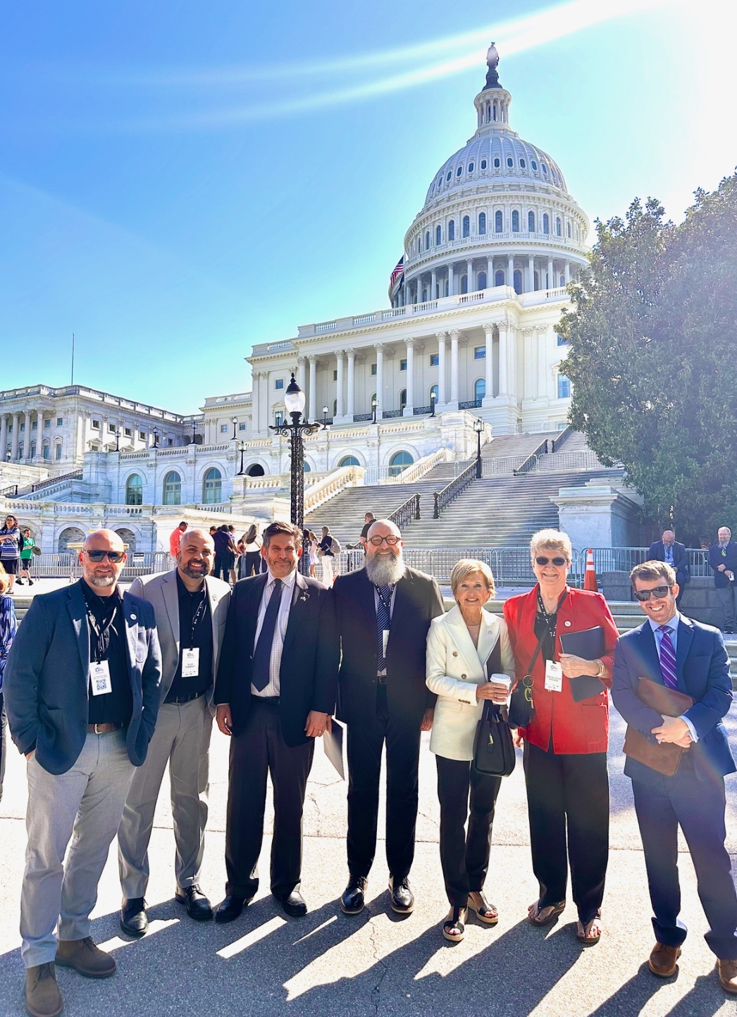 Jim, Sheree, and ministry colleagues standing before the U.S. Capitol