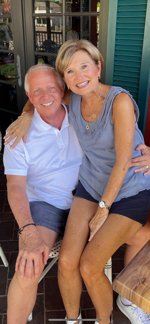 Jim and Sheree relaxing together