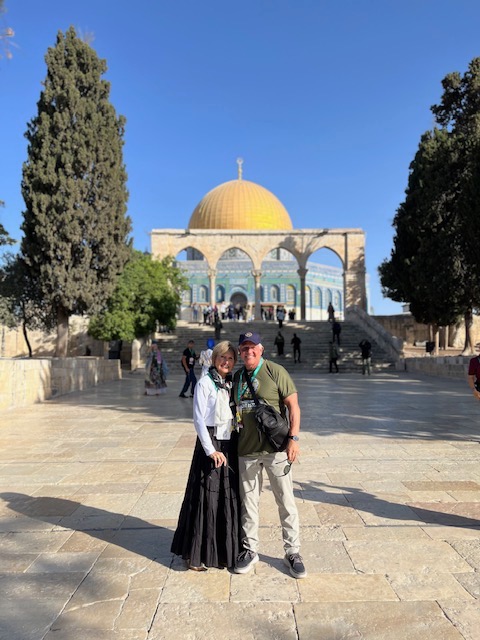 Jim and Sheree at the Temple Mount, Jerusalem