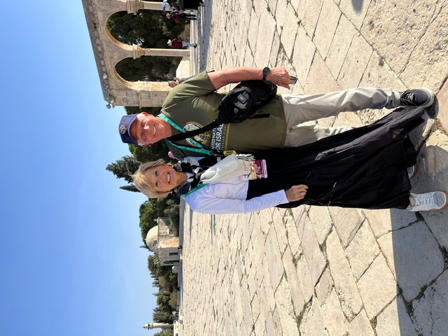 Jim and Sheree on the Temple Mount, Jerusalem